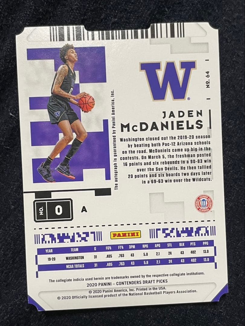 【激レア期間限定出品・1/1 RC auto】Jaden Mcdaniels