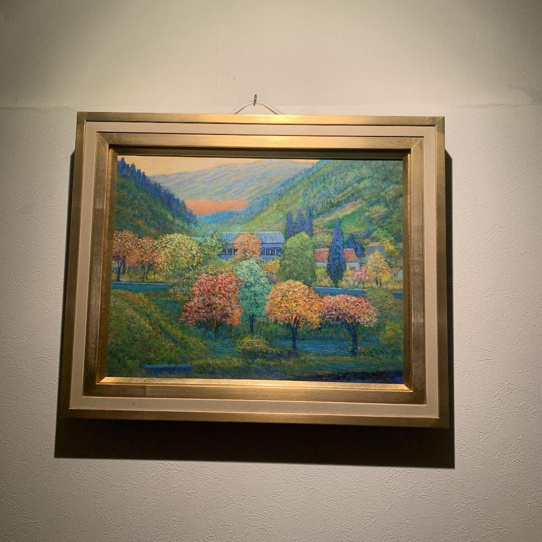 絵画 油絵 楽天市場】絵画 油絵 赤富士 （森田浩二） WF3号 送料無料 【肉筆