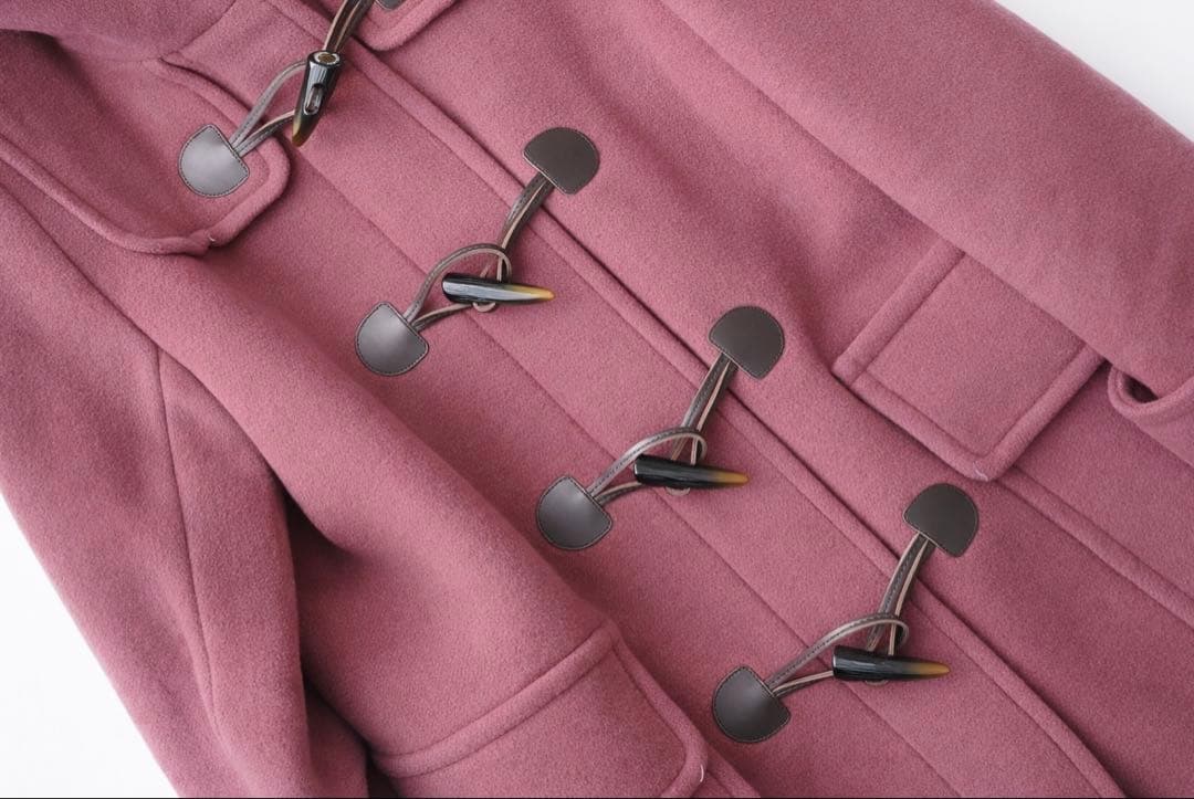 ブルーレーベル エアリーメルトンロングダッフルコート ピンク - メルカリ