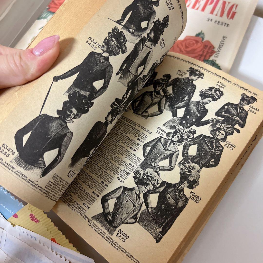 紙モノ コラージュ 1897年 シアーズ 復刻版 マルシェ袋 ジャンク