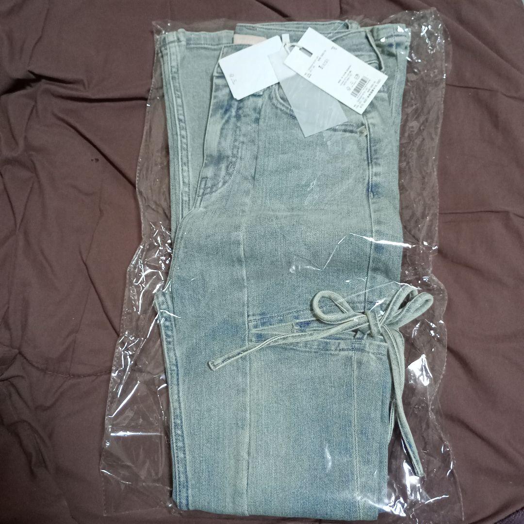 即日発送！RESEXXY カットアウトリボンデニムパンツ アイスブルー