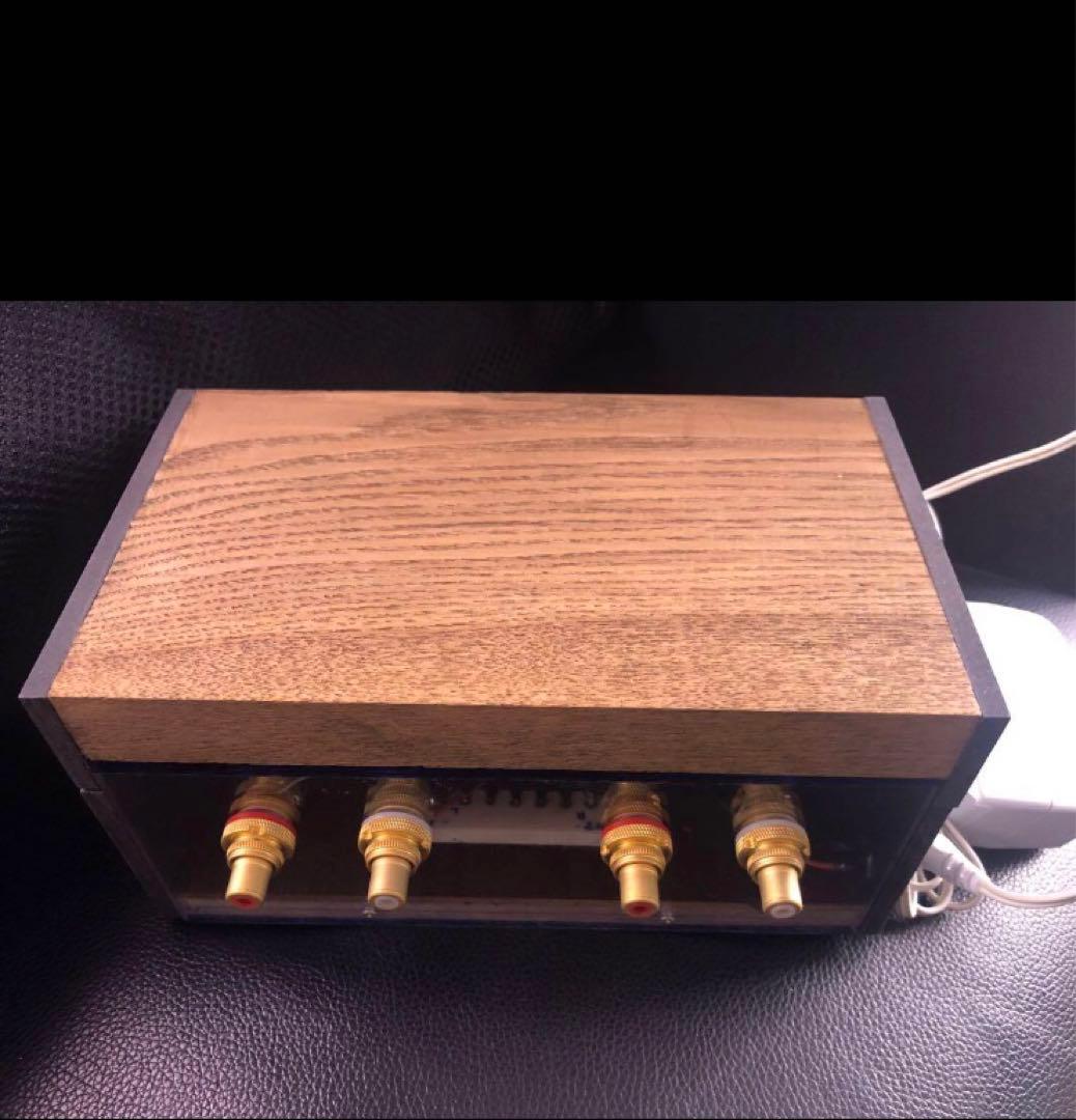 自作passive attenuator】remote 付き 銘木天板組込⑤ - メルカリ