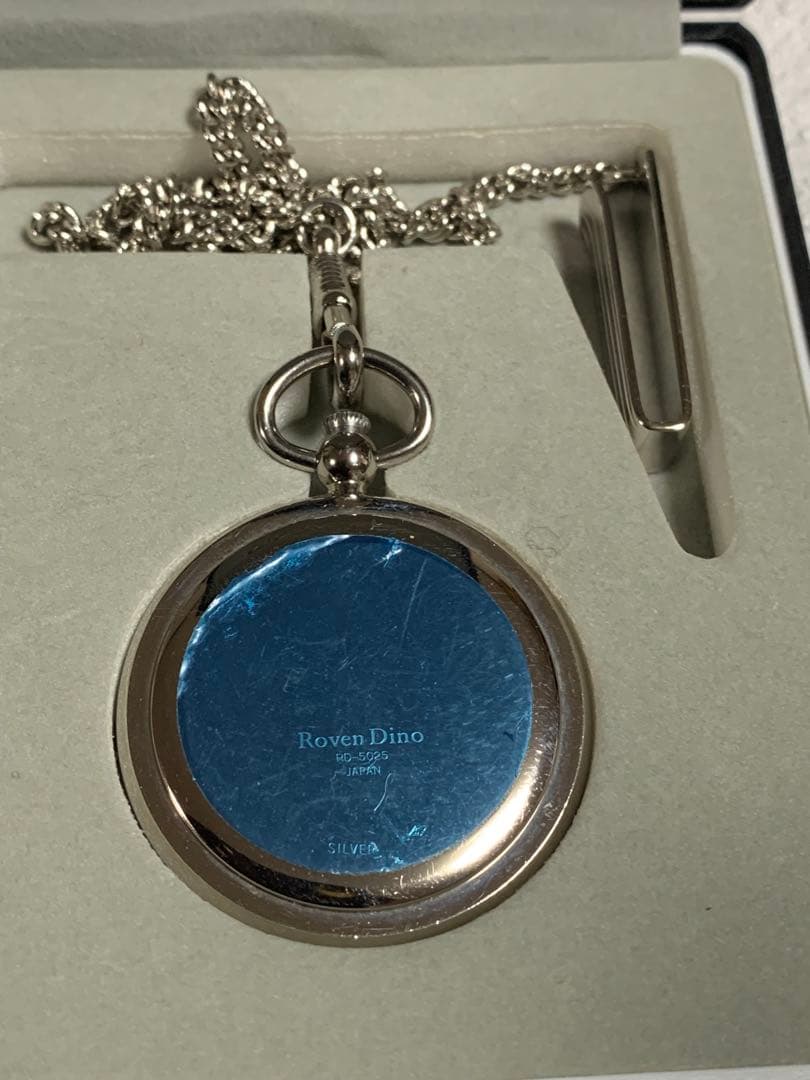 ROVEN DINO クォーツ懐中時計 本体スターリング925造幣局刻印 未使用