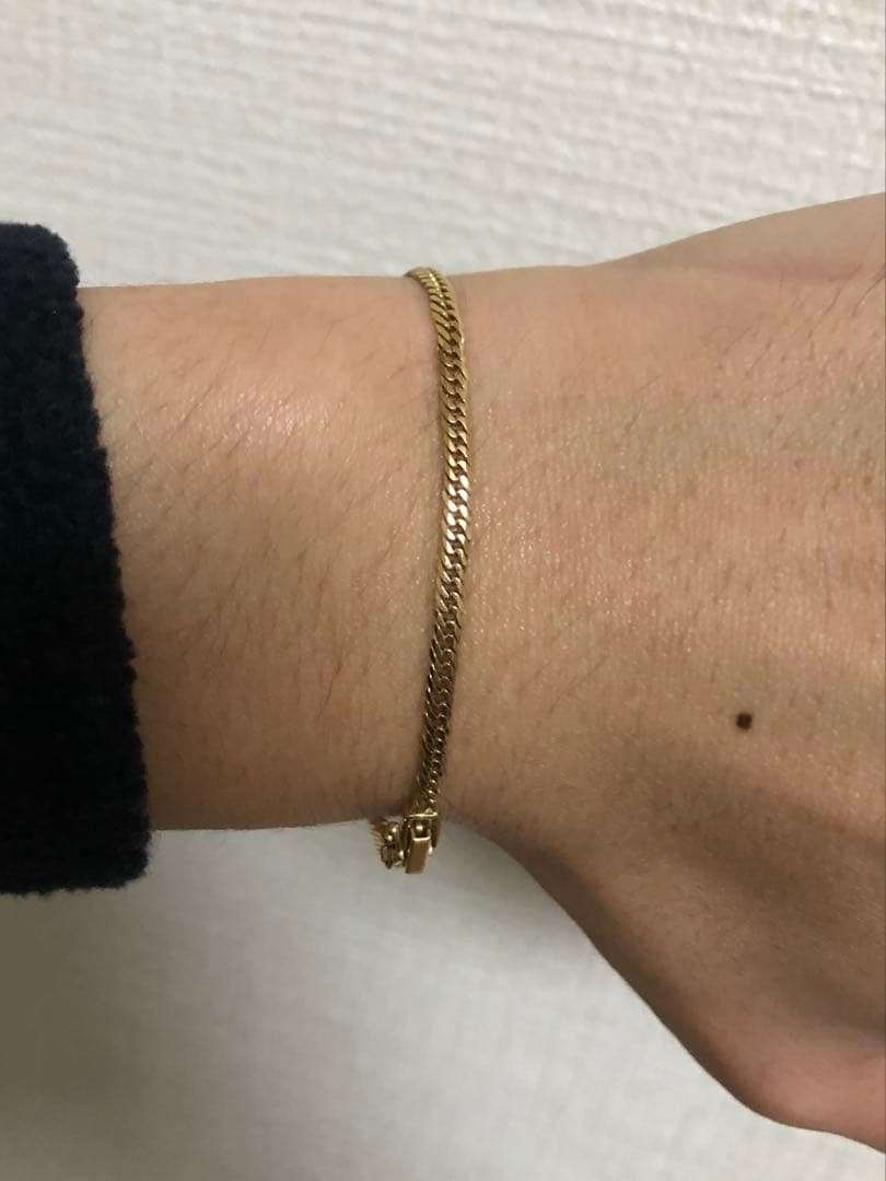 K18 喜平6面ダブル　ブレスレット　3.83g