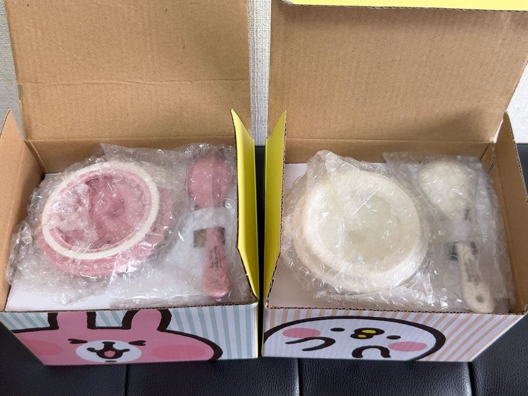 カナヘイの小動物 海外限定 ピスケとうさぎデザインスープカップスプーンセット