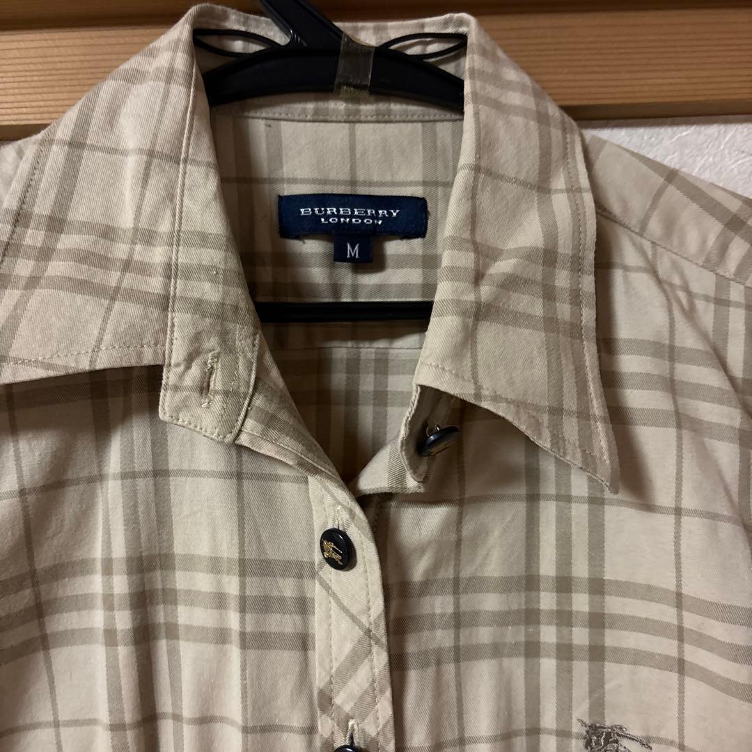 BURBERRY チェック柄 半袖シャツ Mサイズ - メルカリ