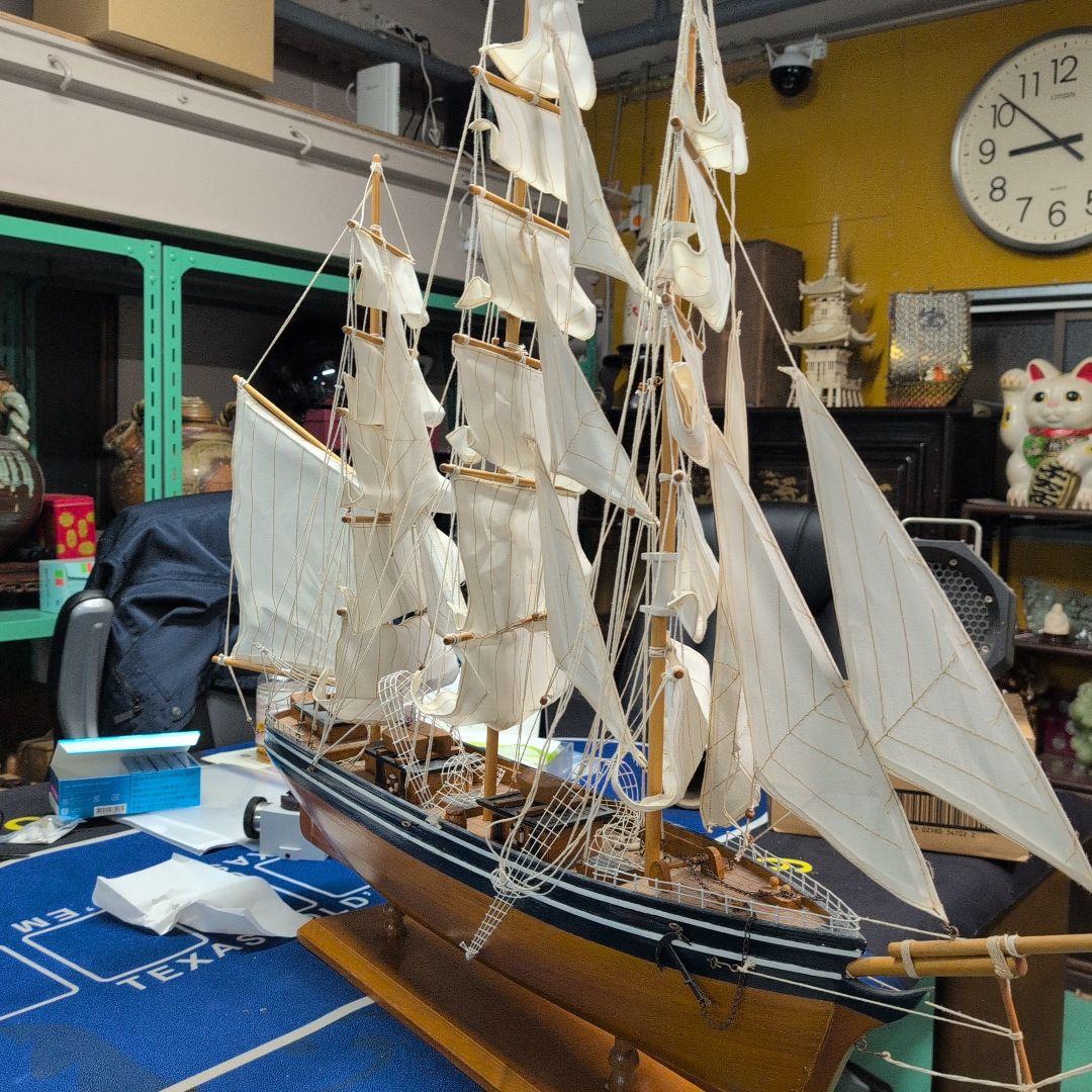 木製帆船模型 CUTTY SARK スタンド付き