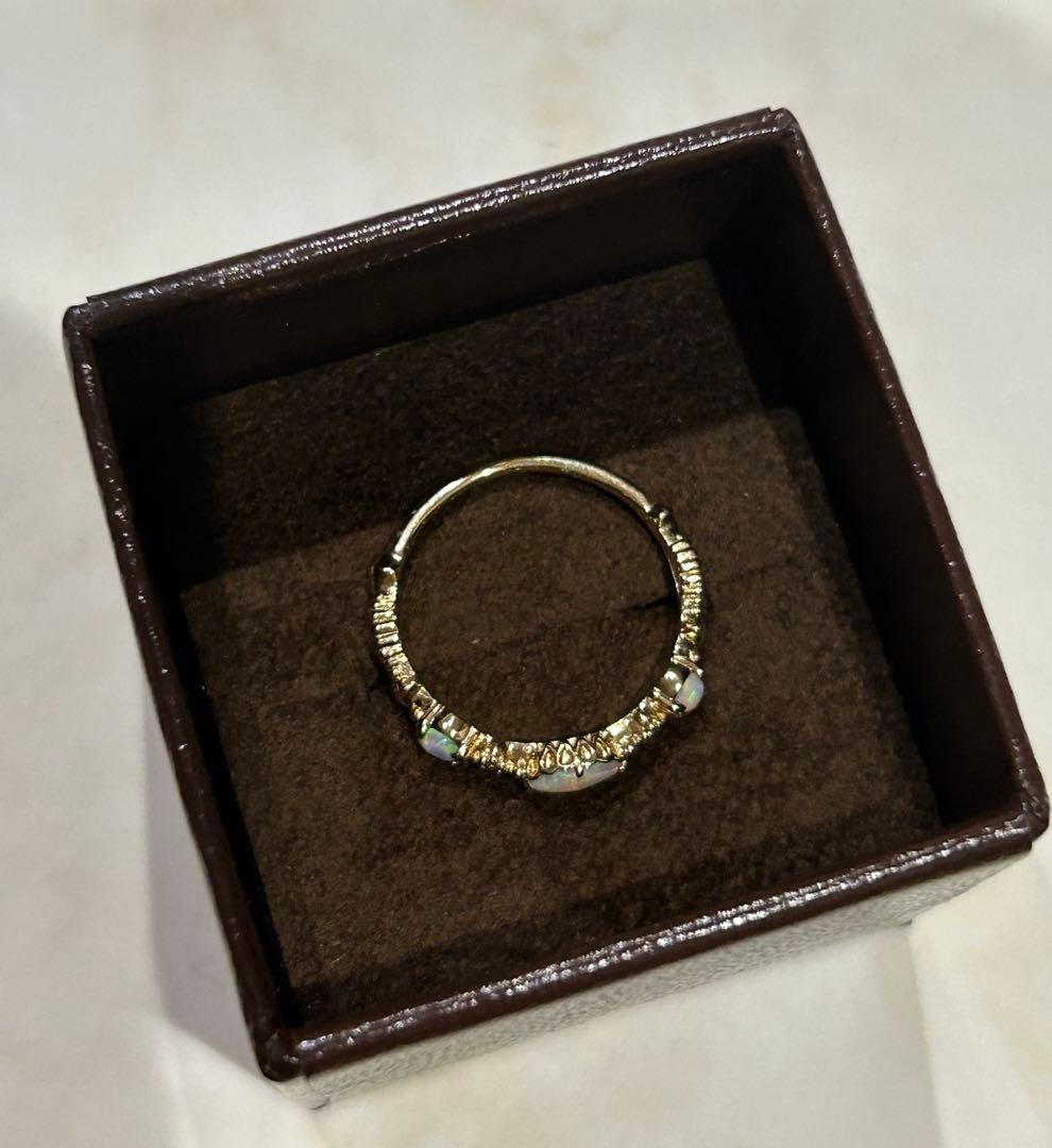 アガット 14k オパール ダイヤモンド リング 9号 - メルカリ
