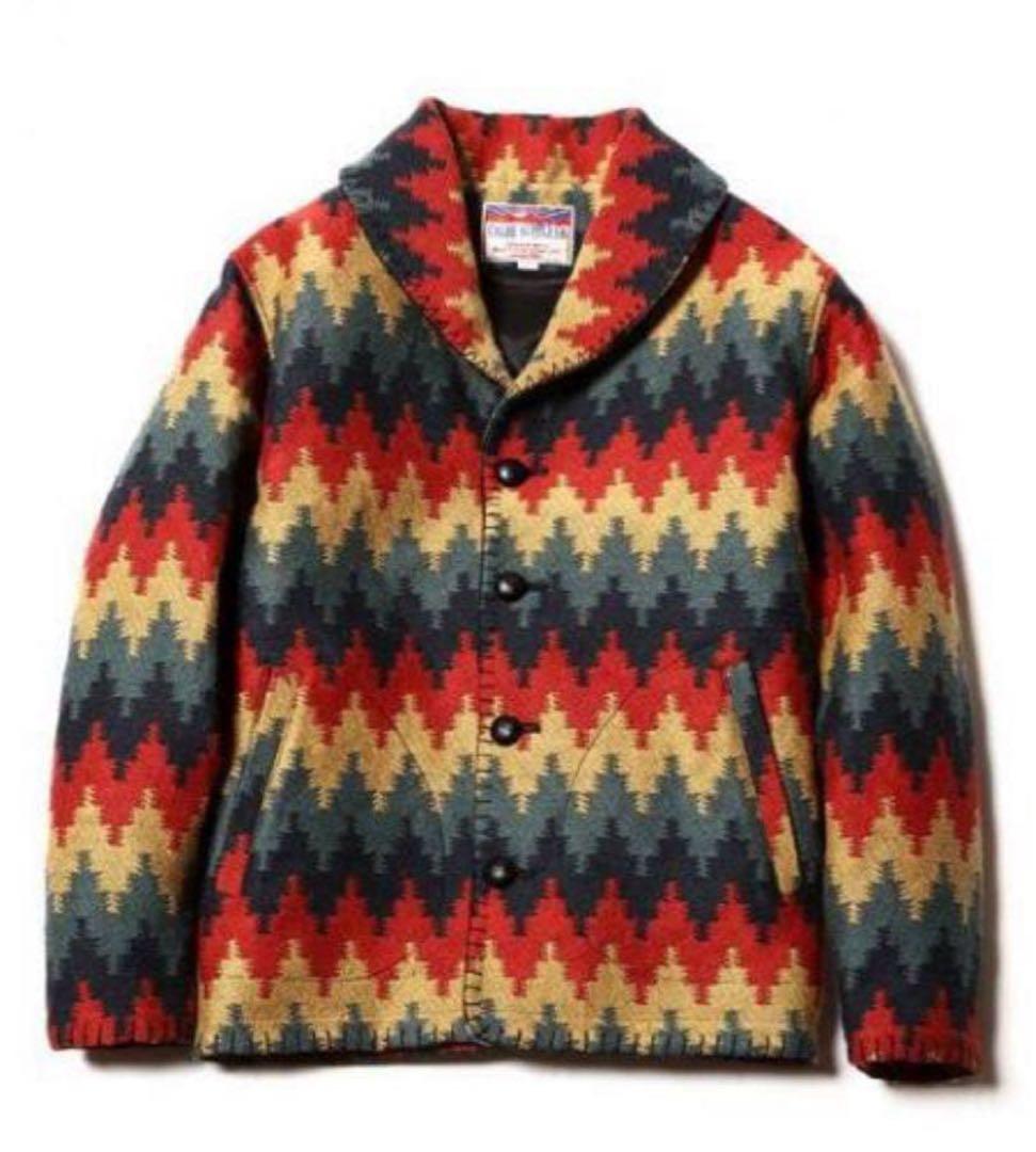 ★CALEE★メンズ ネイティブ柄ショールカラージャケット Calee キャリー ネイティブショールカラージャケット Sサイズ - メルカリ
