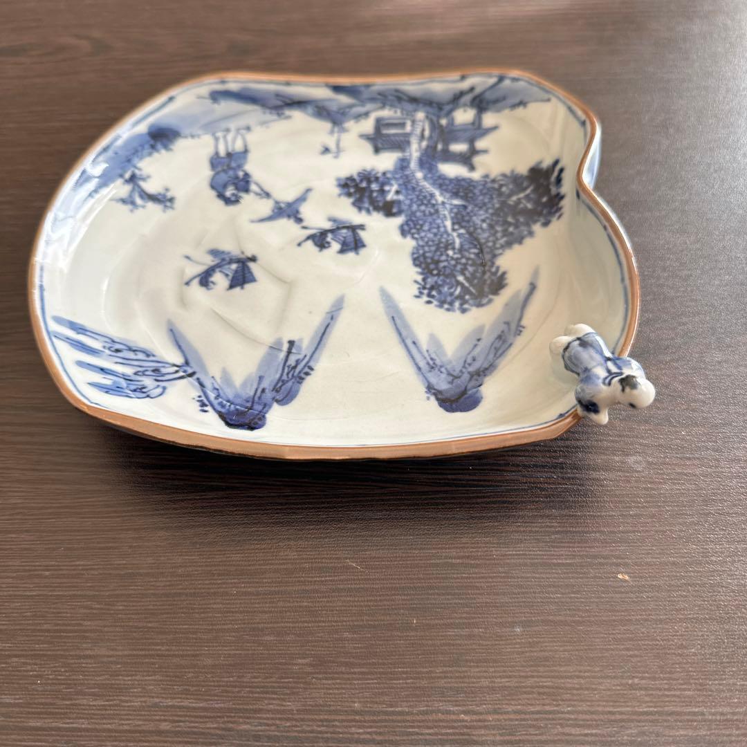 清水焼 変形一閑人 染付 山水皿 名工 雲泉 加藤雲泉作 2皿 - メルカリ