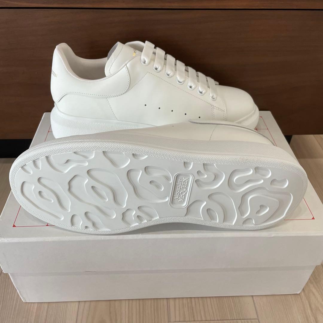 42 27cm 正規品・新品】白x白 アレキサンダーマックイーン スニーカー