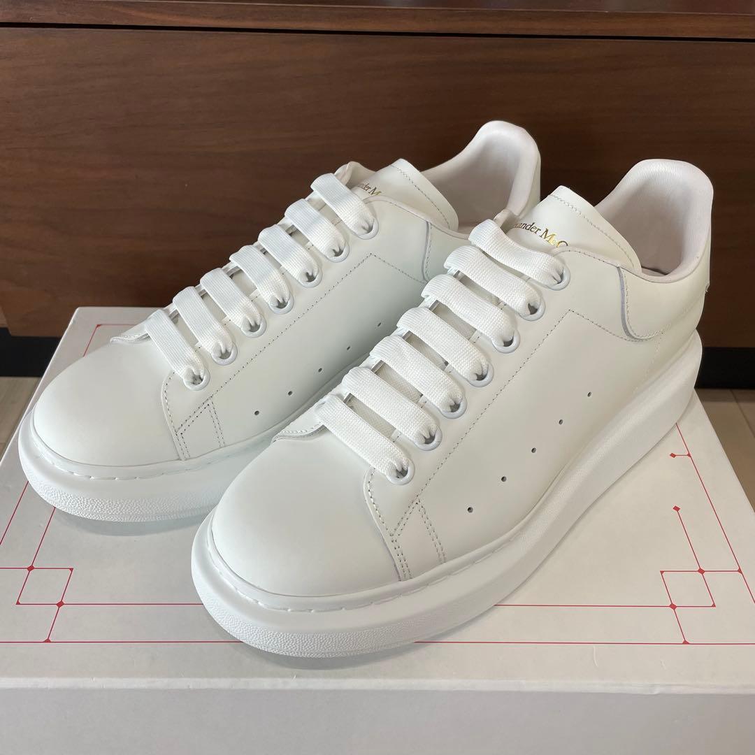 42 27cm 正規品・新品】白x白 アレキサンダーマックイーン スニーカー