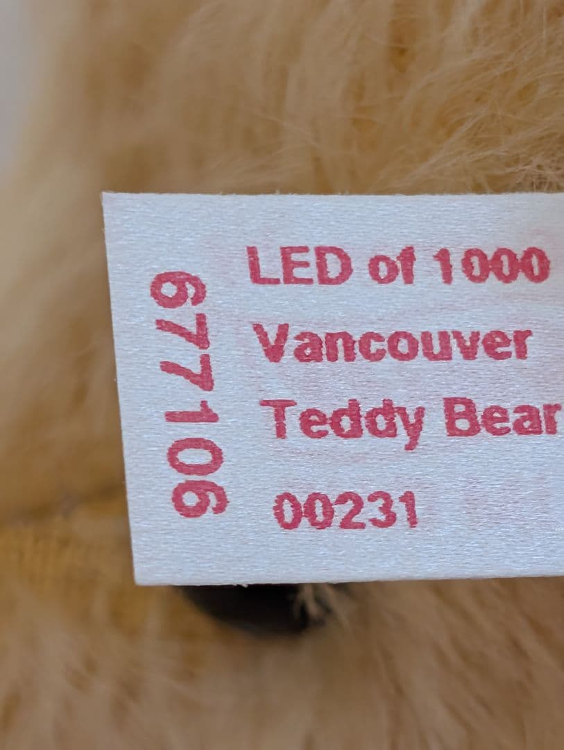 Steiff シュタイフ ベア バンクーバー 2010年 677106　231