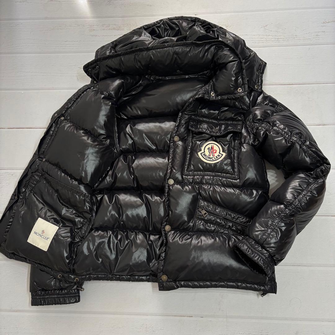 美品✨モンクレール K2 ダウンジャケット 光沢 デカワッペン ブラック