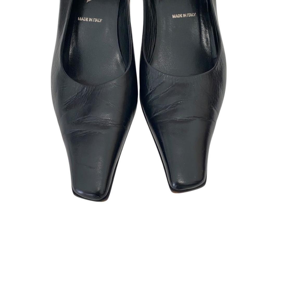 良品 プラダ パンプス ポインテッドトゥ ヒール サイズ37 24.0cm