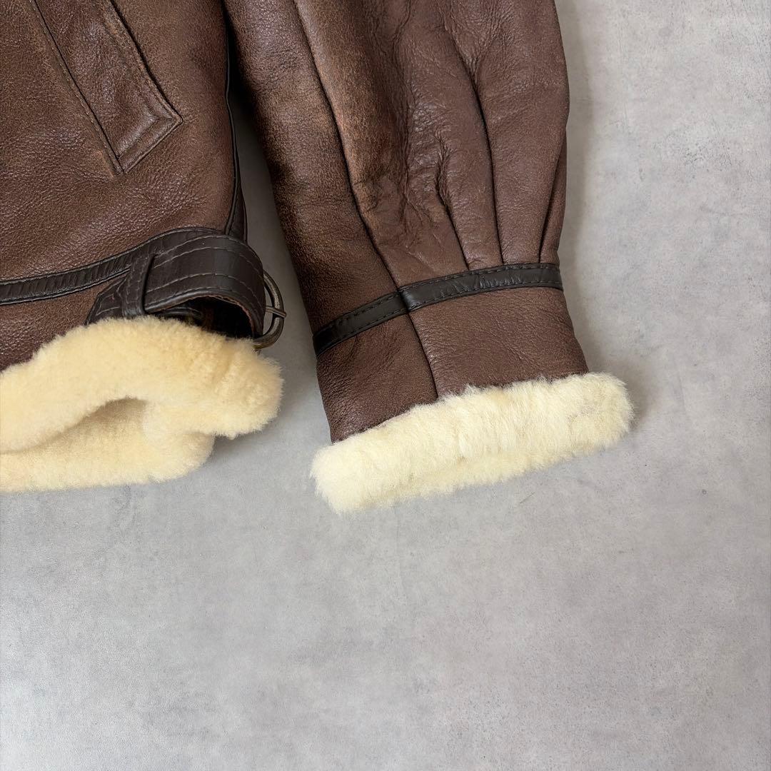 TERRA AUSTRALIS ✨B-3✨シアリング レザー ムートンジャケット - メルカリ