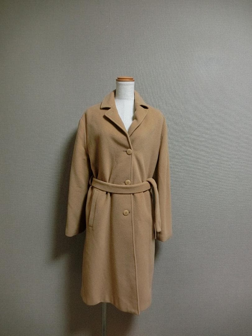 HUGO BOSS ヒューゴボス ベルテッド ステンカラーコート キャメル 38