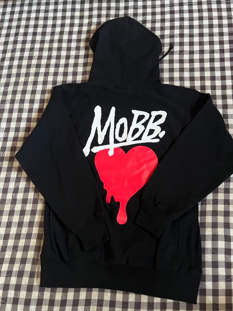 トップス HEART DRIP HOODIE -BLACK-