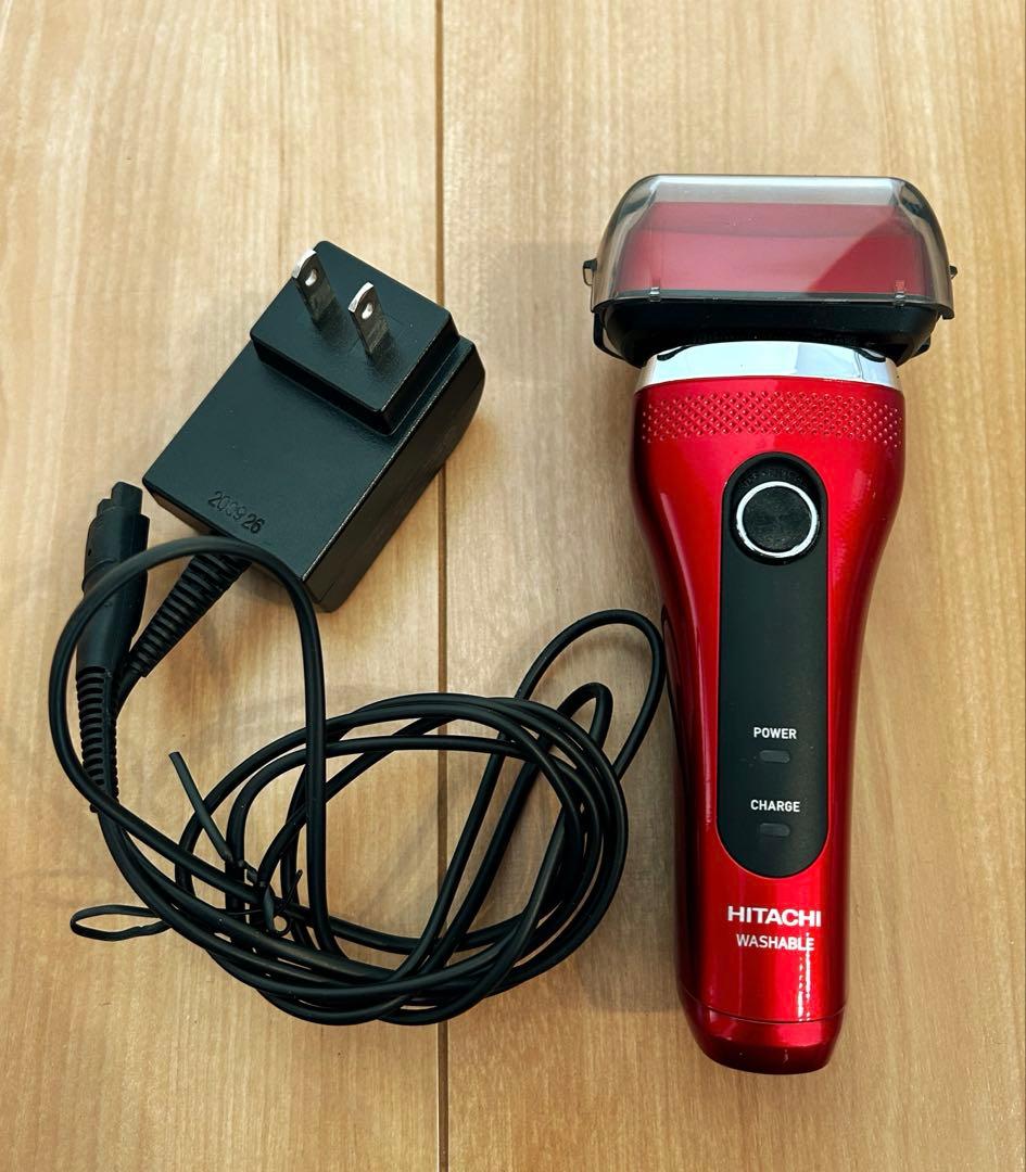 HITACHI メンズシェーバー RM-F20 レッド 充電器付き - メルカリ