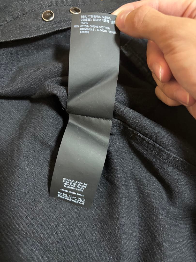 サンローラン 20SS コーティング ウエスタンシャツ