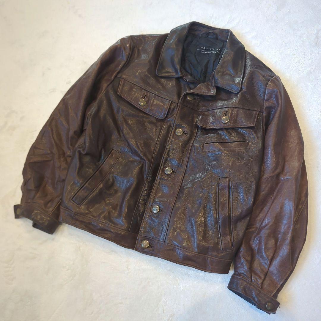 えがみ様用 PAGANINI レザージャケット トラッカージャケット - メルカリ