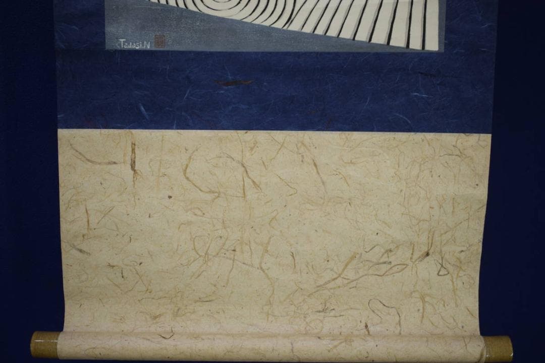 複製/tadashi.N/龍安寺/庭園図/京都/石/風景/布袋屋掛軸HJ-699