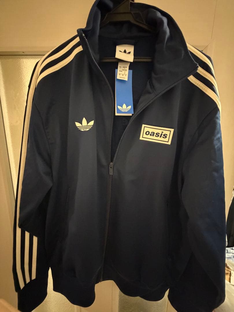 adidas × Oasis トラックジャケット ネイビー XLサイズ - メルカリ