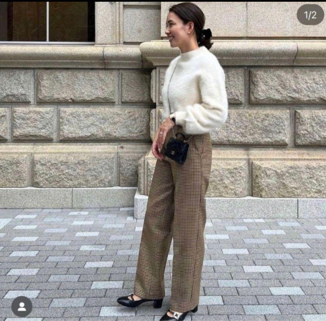 美品】OHGA ラクーン ニット ホワイト ハイネックファーニット - メルカリ