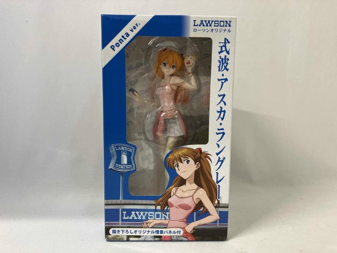 新品未開封　エヴァンゲリオン アスカ お買い物ver. LAWSON フィギュア 中古】(本体A-/箱B)ヱヴァンゲリヲン新劇場版 ローソンオリジナル 式波