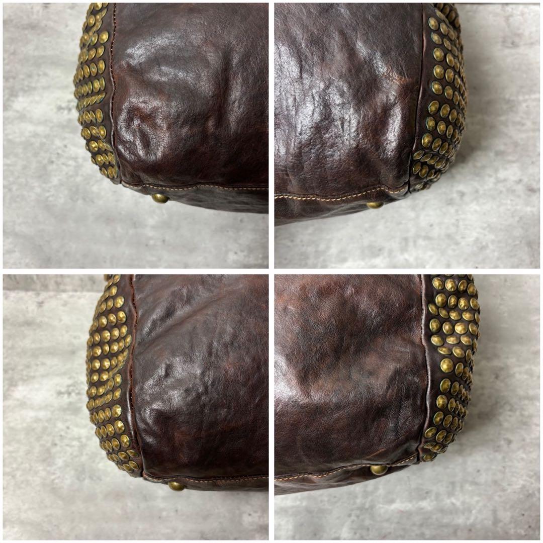 カンポマッジ TEODORANO 2way スタッズ トート ショルダーバッグ