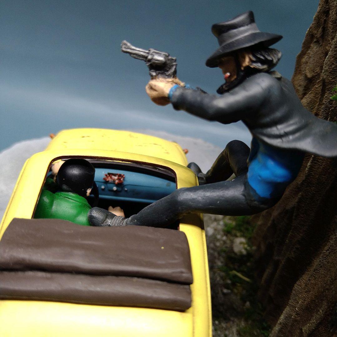 プラモデル ルパン三世 カリオストロの城 追跡 フィアット 塗装済み