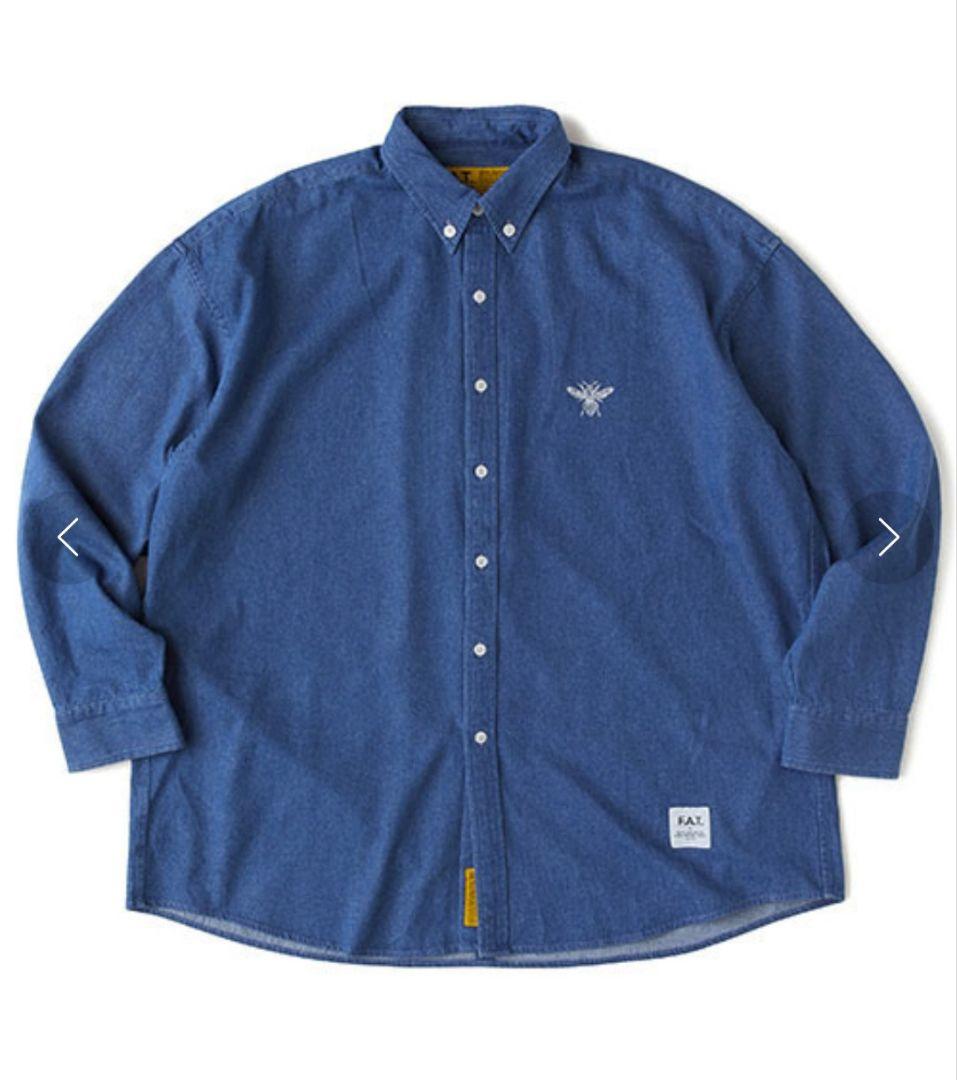F.A.T(エフエーティー) B.D.Dee Blue ボタンダウンデニムシャツ