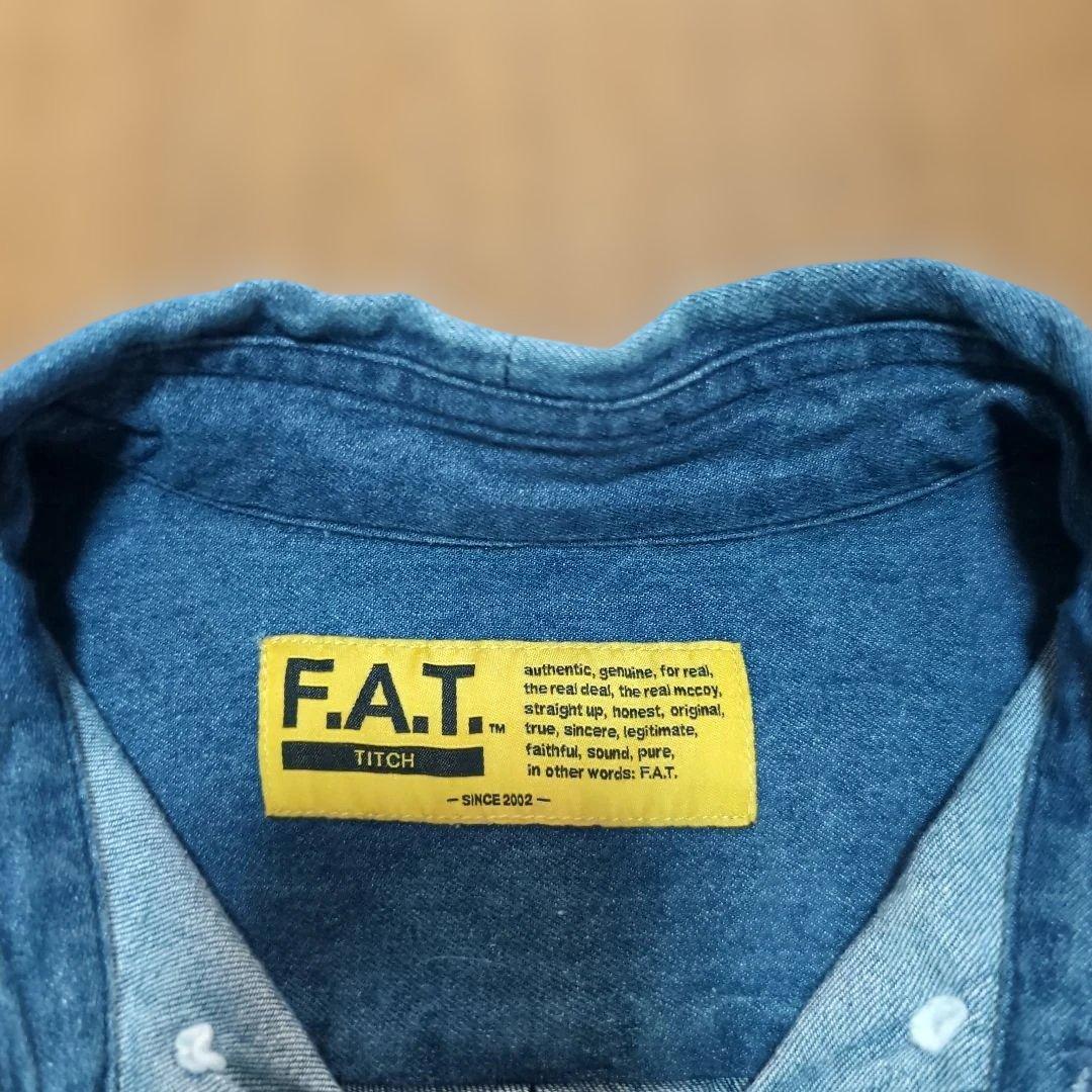 F.A.T(エフエーティー) B.D.Dee Blue ボタンダウンデニムシャツ