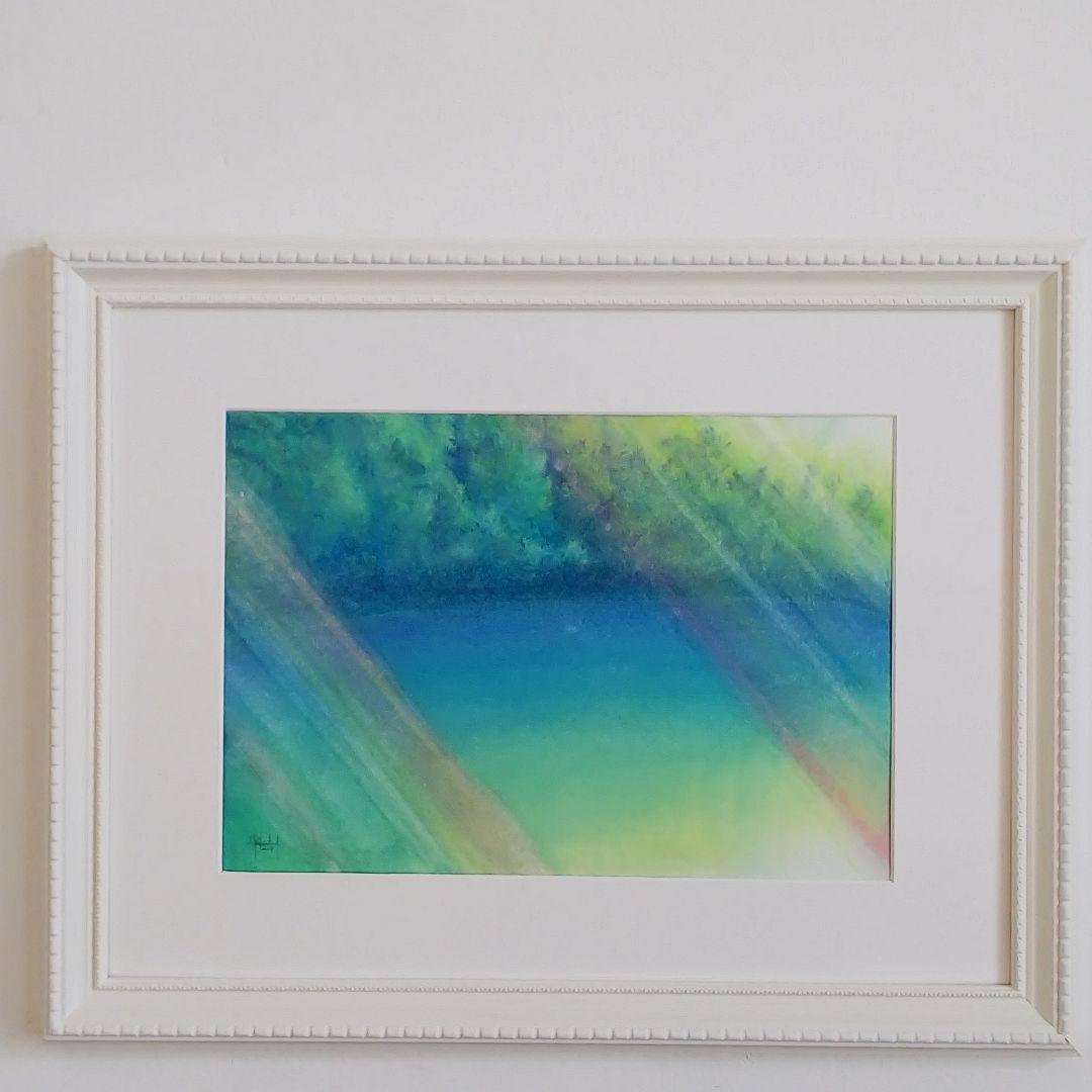 癒しの水彩画940 湖水