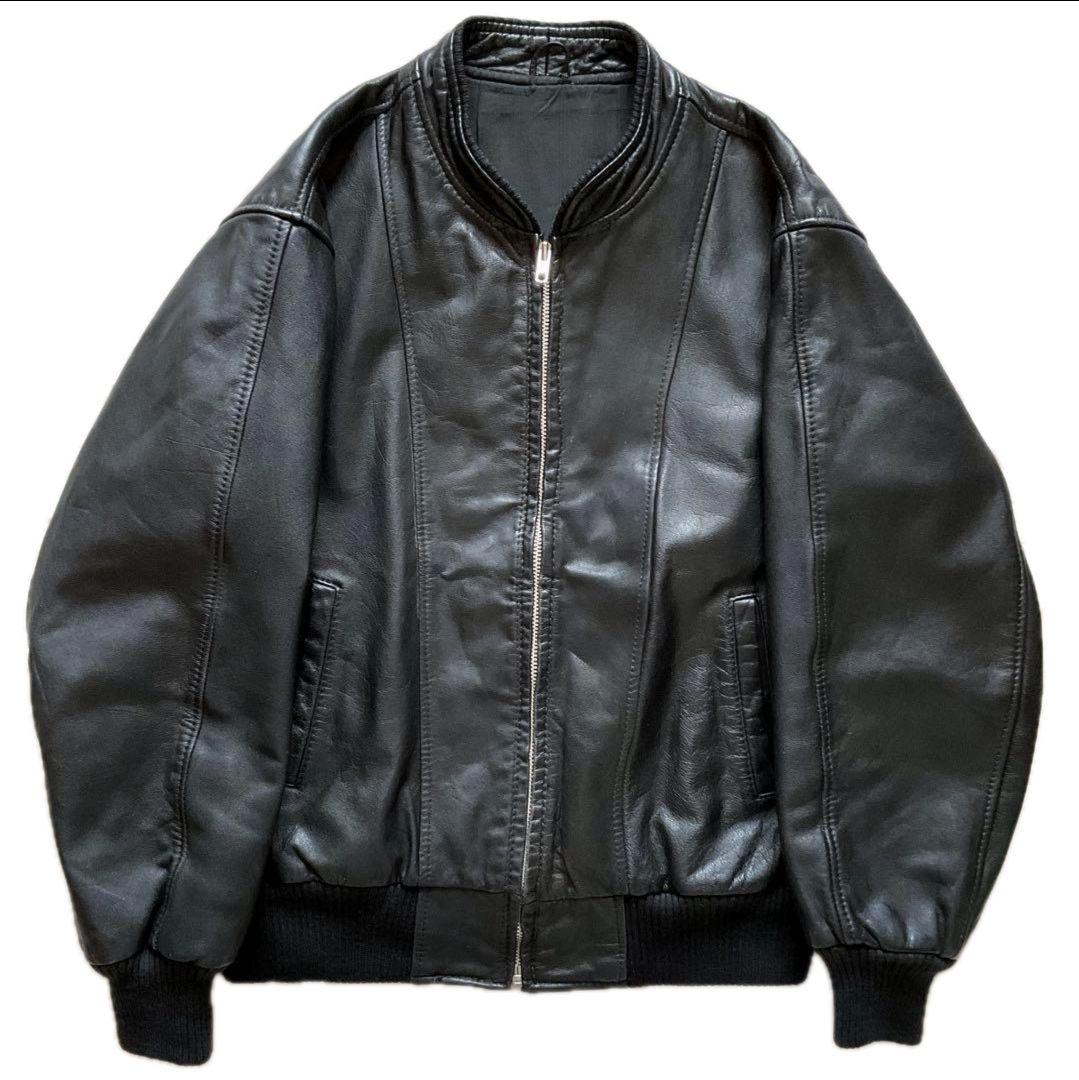 寛*本様 常田大希着用 類似 JUUN.J レザーボンバージャケット ブラック