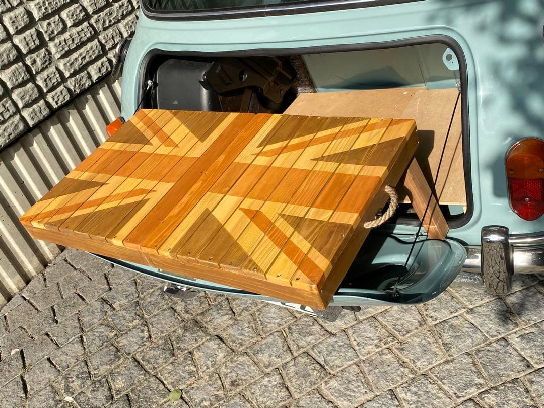 ローバーミニ専用3wayトランクテーブル（茶系3色ユニオンジャック