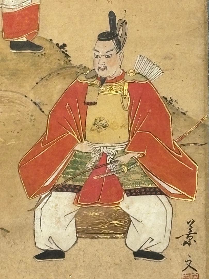 松村景文画「雨宝童子三尊 又ハ三社明神」江戸時代後期筆 1幅|神仏融合 掛軸
