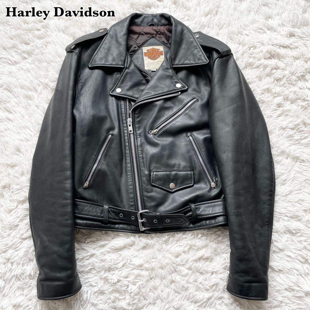 Harley Davidson ダブルライダースジャケット 牛革 大きいサイズ