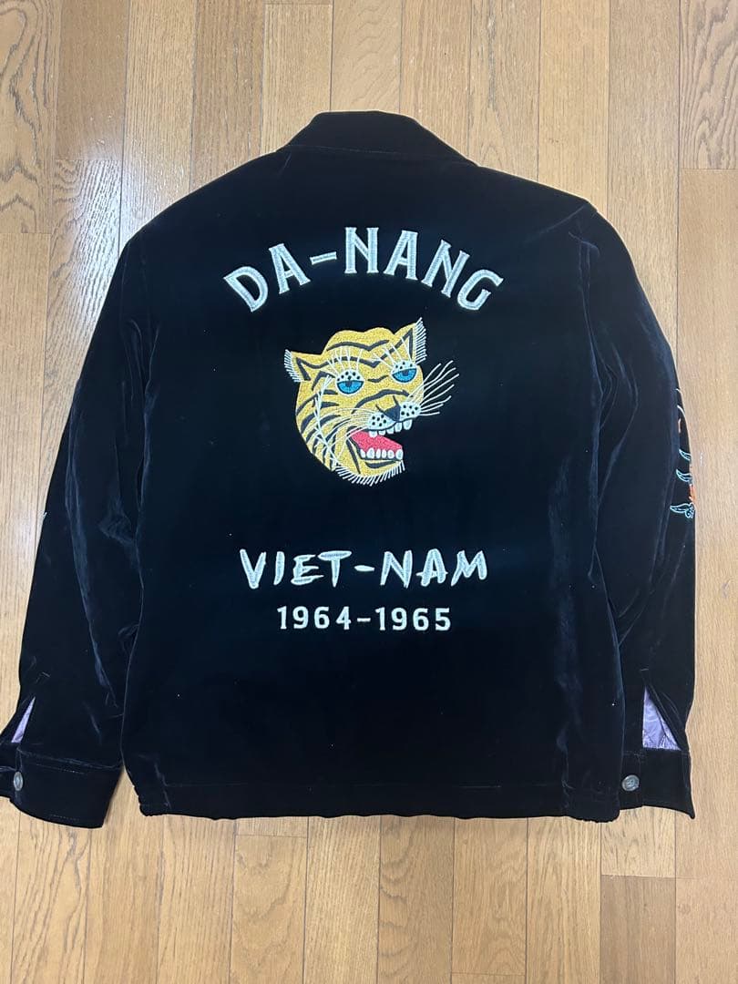 ヒューストン ベトジャン 別珍 ベトナムジャケット 中綿入り 虎 HOUSTON（ヒューストン）の「HOUSTON ヒューストン VELVETEN VIETNAM
