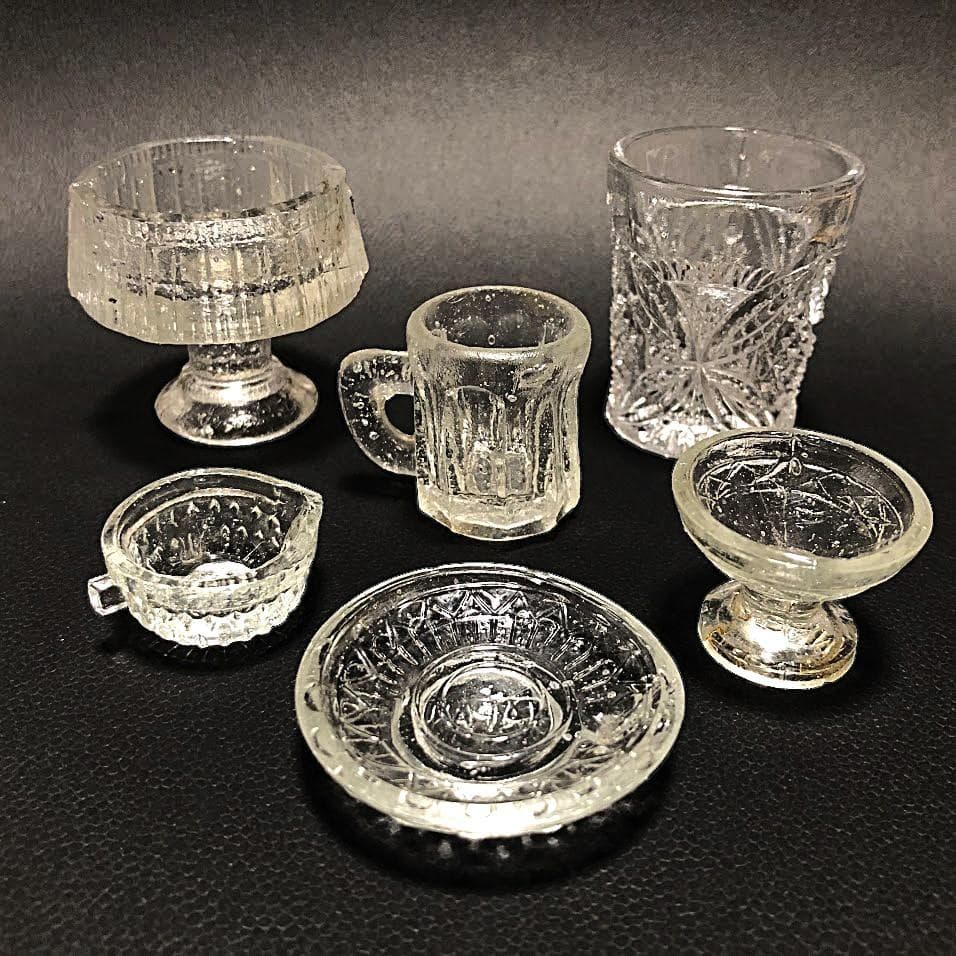 ペロペロ＆ままごと 玩具系ガラス 戦前～ 検索用:金平糖 ニッキ水 和ガラスビンにキュン！ これぞガチレトロ。明治末期から昭和初期