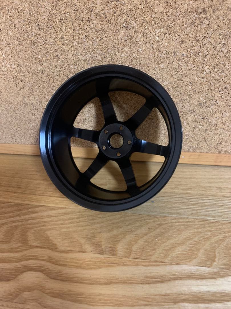 《新品》ミニチュアオブジェ レイズ RAYS TE37 ホイール ブラック黒