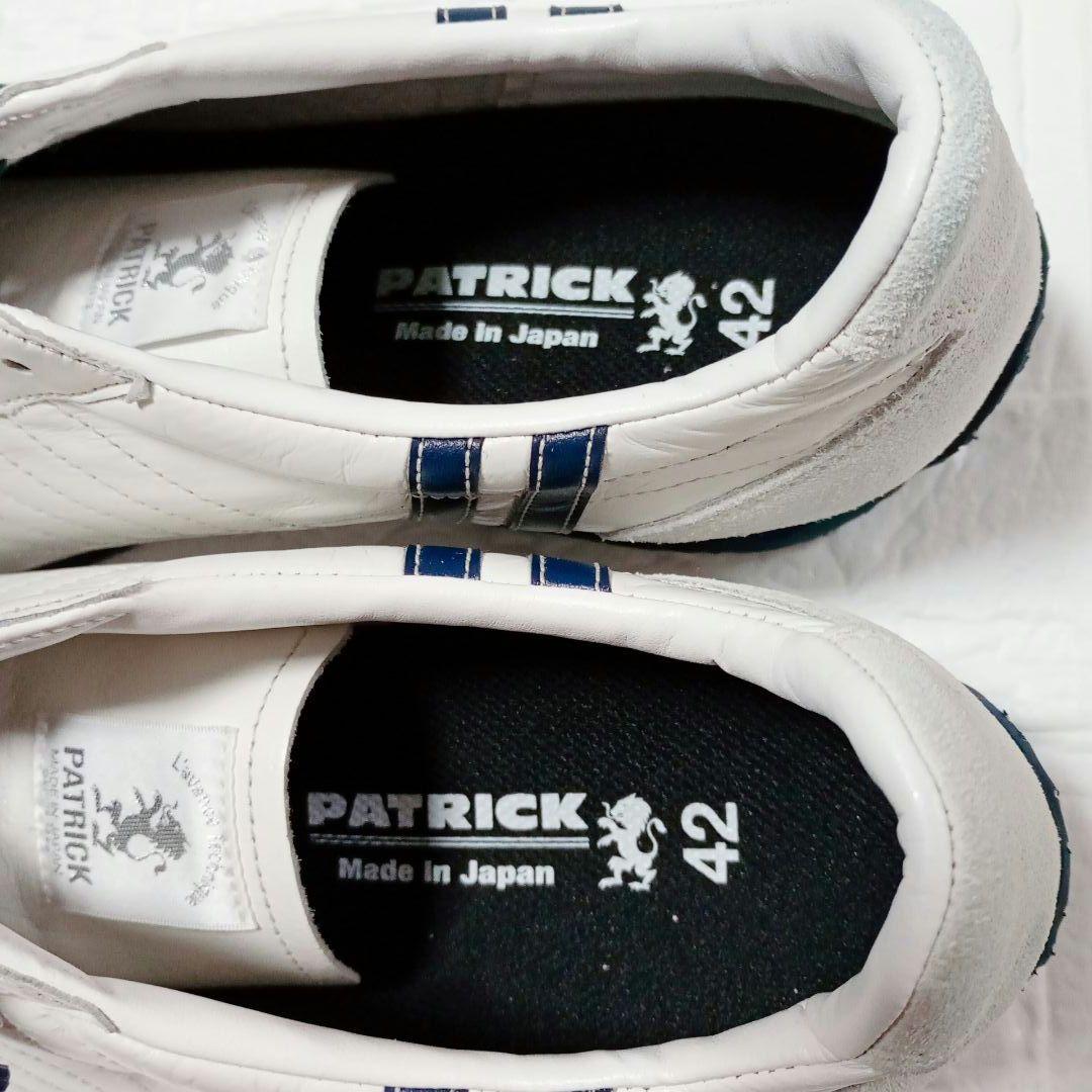 PATRICK アイリス IRIS レザー 白×紺 26.5cm ✨️良品✨️