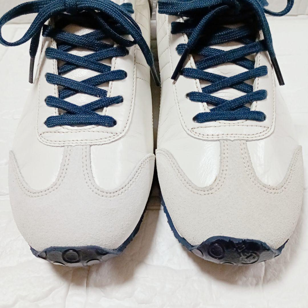 PATRICK アイリス IRIS レザー 白×紺 26.5cm ✨️良品✨️