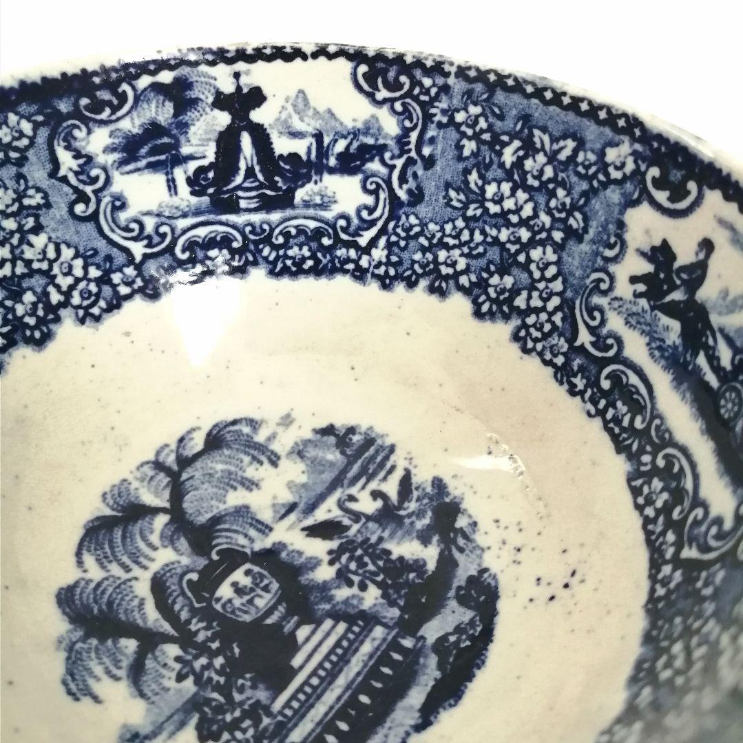 阿蘭陀焼 デルフト ペトルス・レグー窯 銅版転写 カフェオレボウル