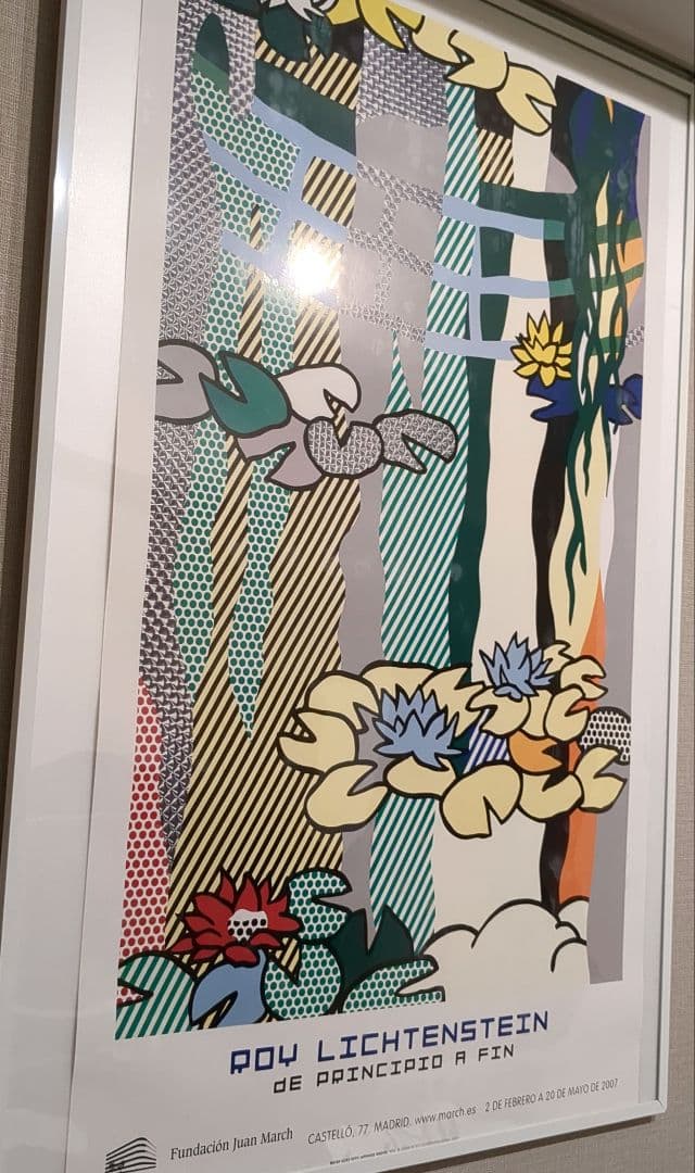 日本風の橋のある睡蓮　ポスター　ロイ・リキテンスタイン