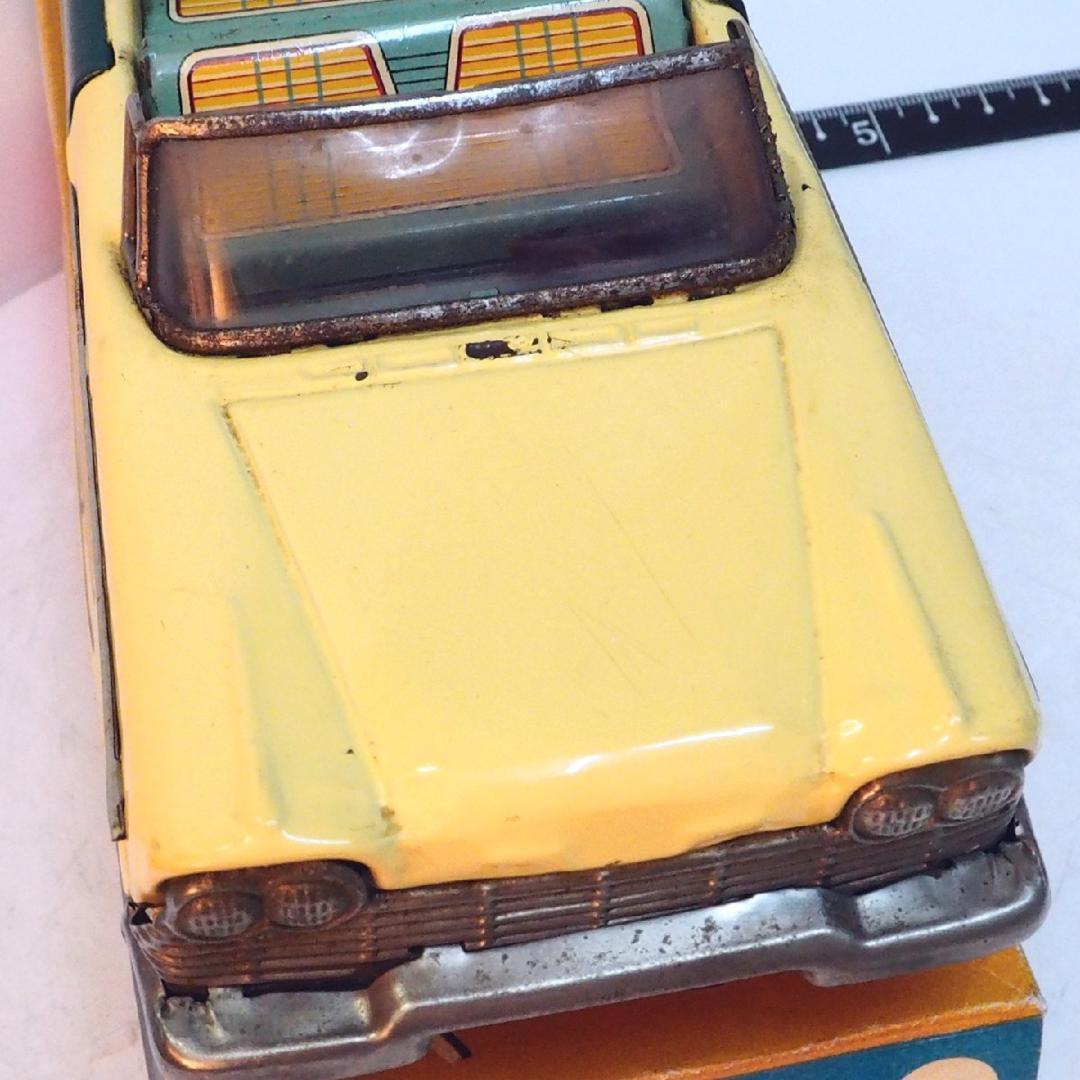 萬代屋【50s プリムス フューリー コンバーチブル白】ブリキtin【箱コピー】