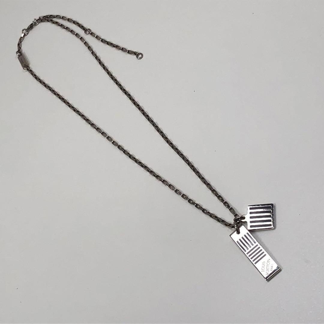 LOUIS VUITTON ダミエカラーズ シルバー ネックレス M62490 - メルカリ
