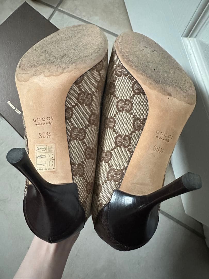 Gucci グッチ　オープントゥ ハイヒール　36 37 23.5cm 24cm