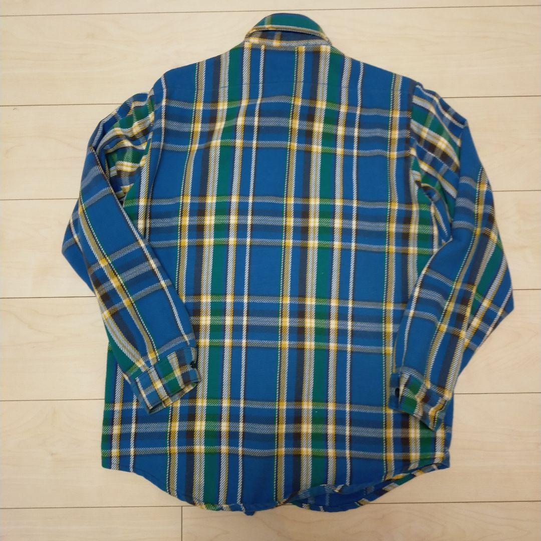70s/70年代/BIGMIKE/ビッグマイク/チェックネルシャツ/ブルー系 - メルカリ