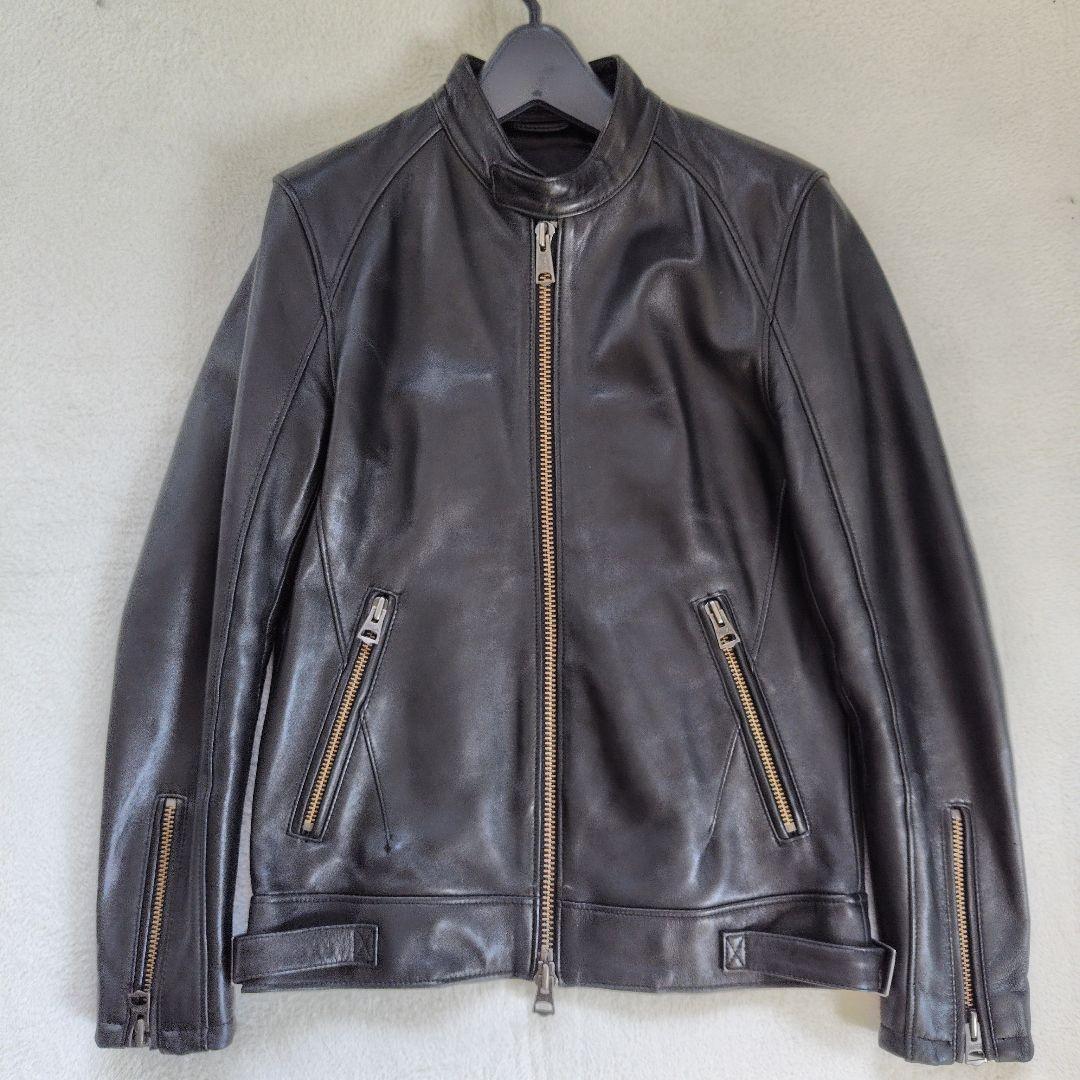 極美品　ジャックローズ　ライダース　シングル　レザージャケット　ラム　羊革　黒 JACKROSE ジャックローズ シングルライダース 黒 羊革 サイズ3 - メルカリ
